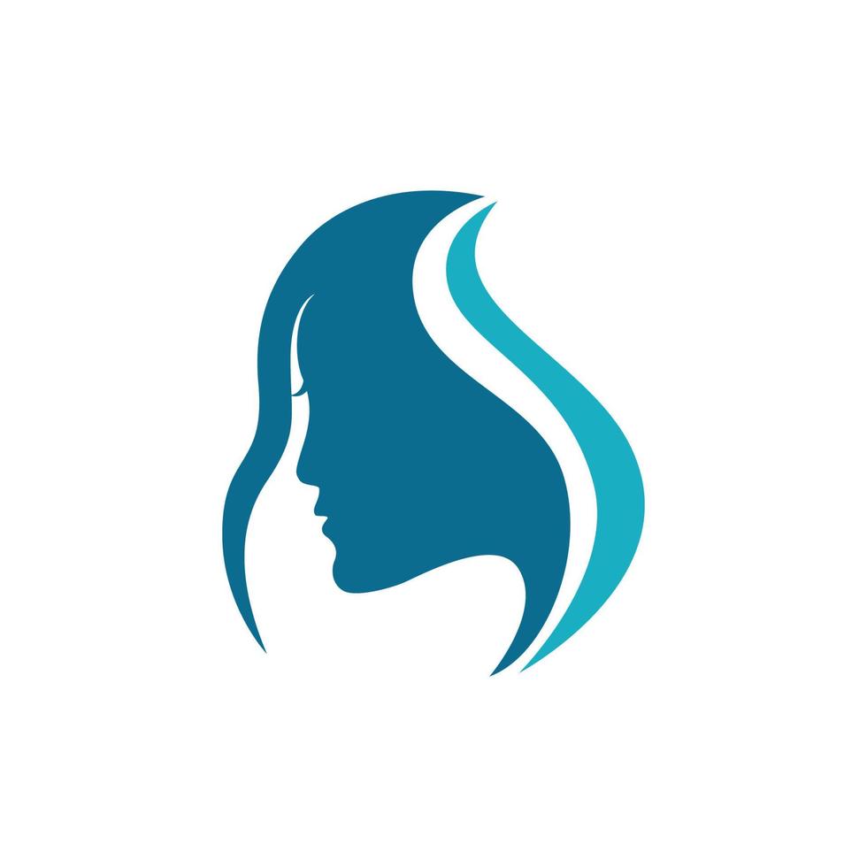 Woman face silhouette vector