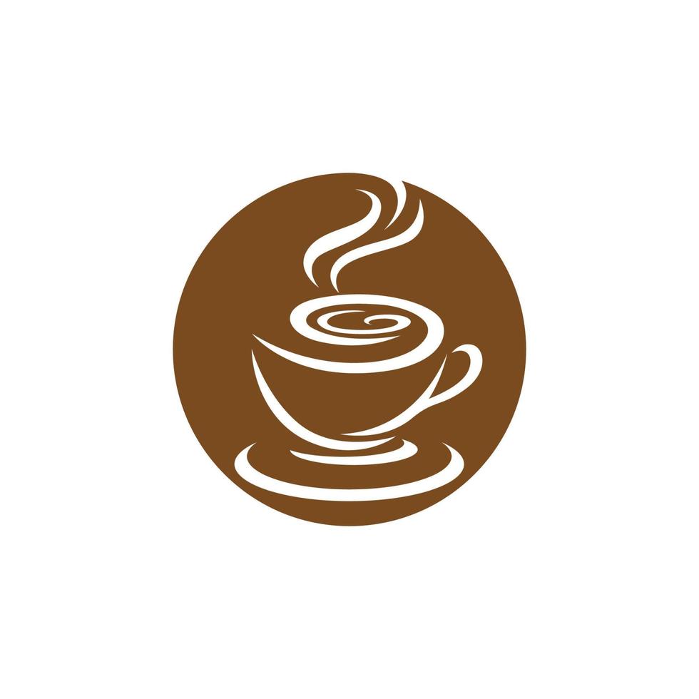 plantilla de logotipo de taza de café vector