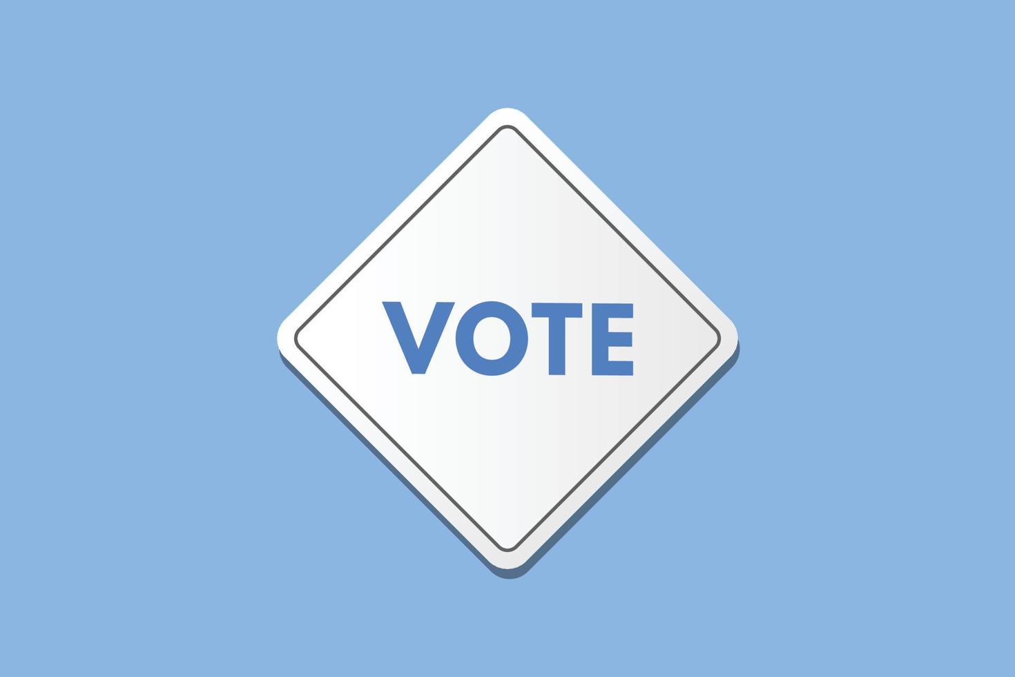 botón de texto de votación. voto signo icono etiqueta adhesivo web botones vector