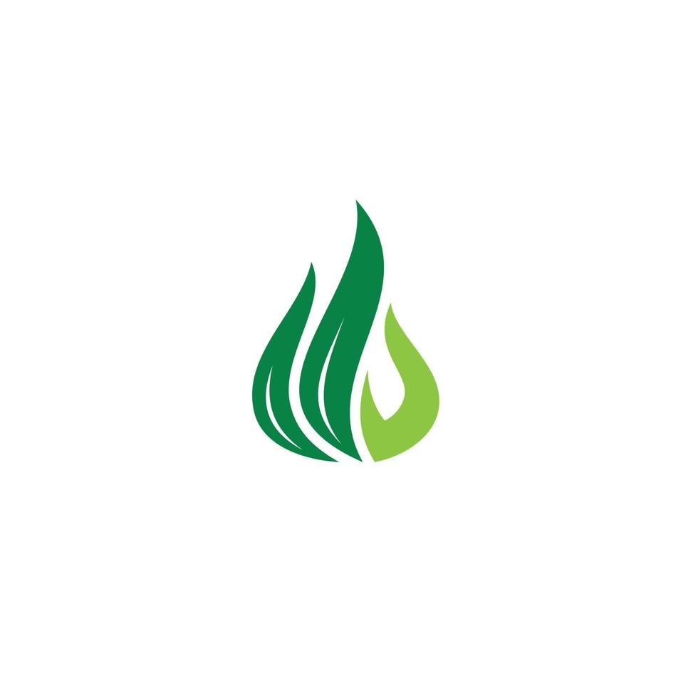 Leaves and Flame logo or icon design vector