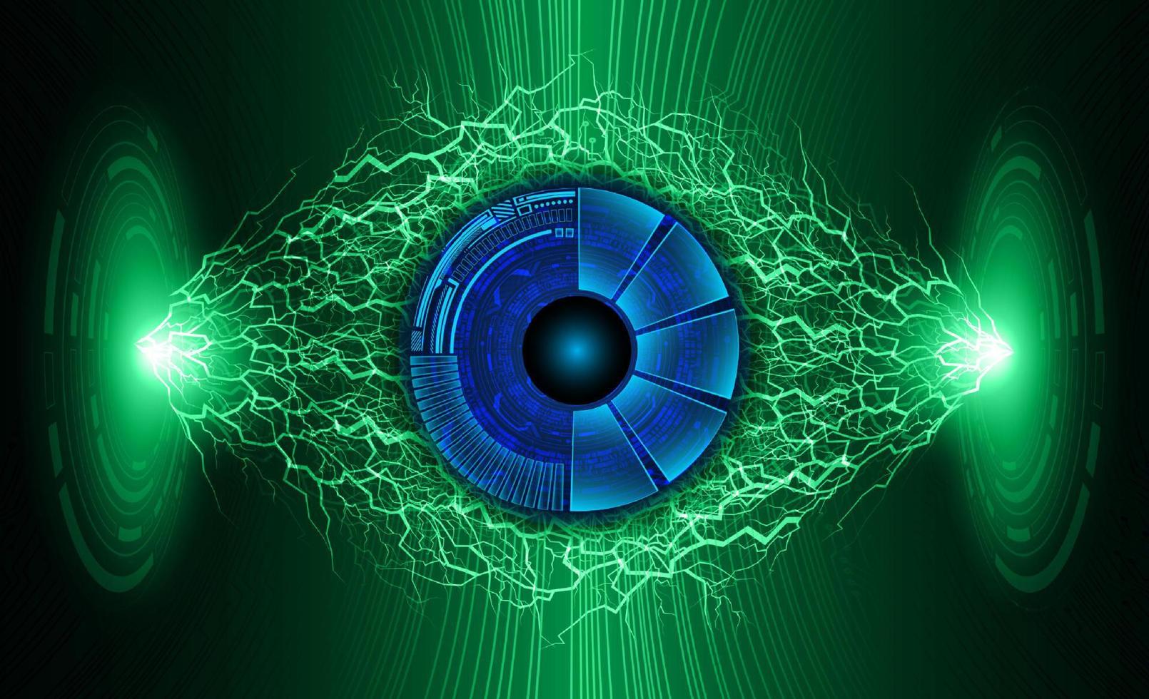 Modern Eye Holograph on Technology Background vector