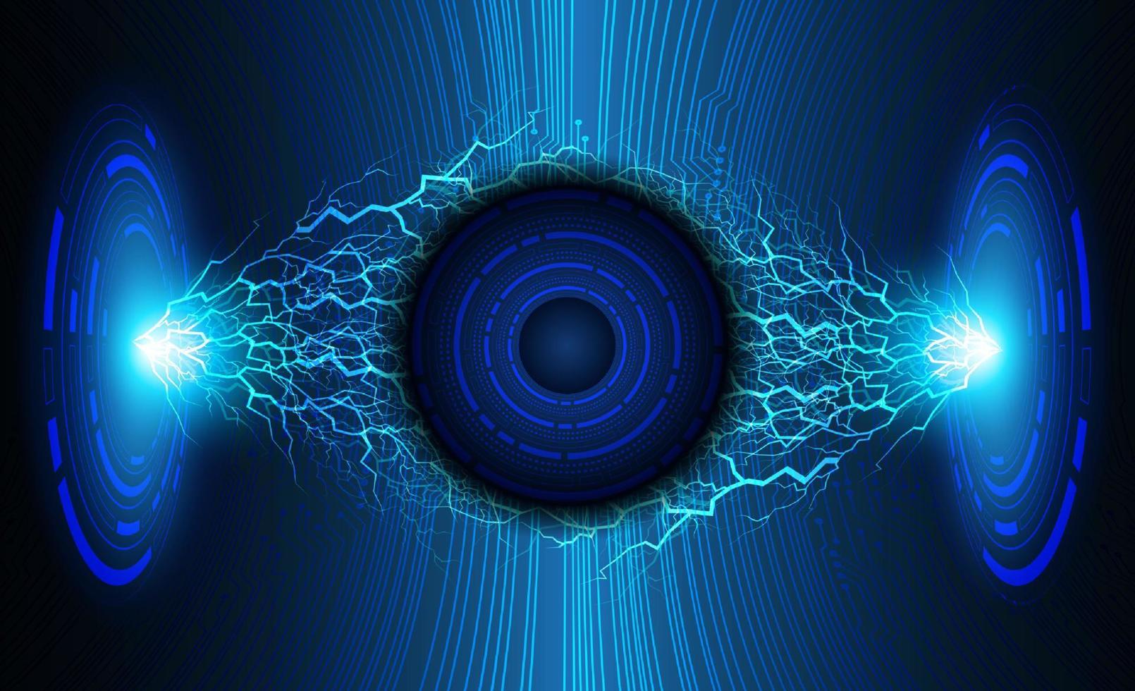 Modern Eye Holograph on Technology Background vector