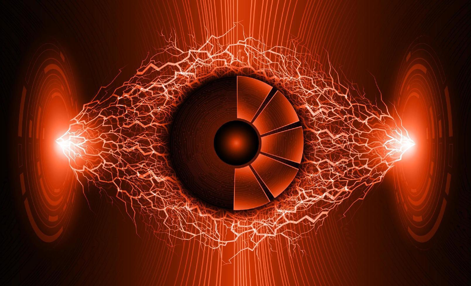 Modern Cybersecurity Technology Background with eye vector