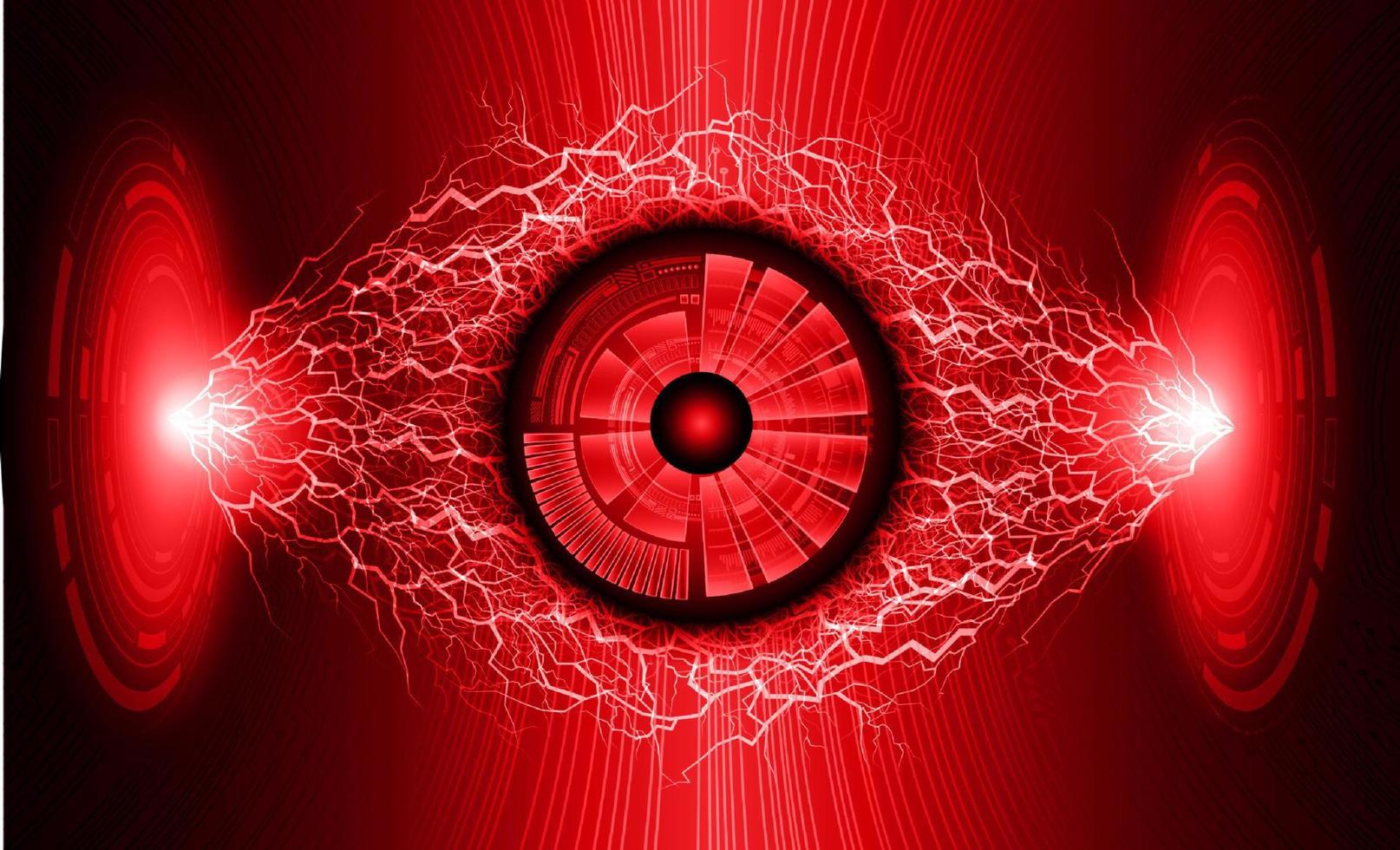 Modern Cybersecurity Technology Background with eye vector