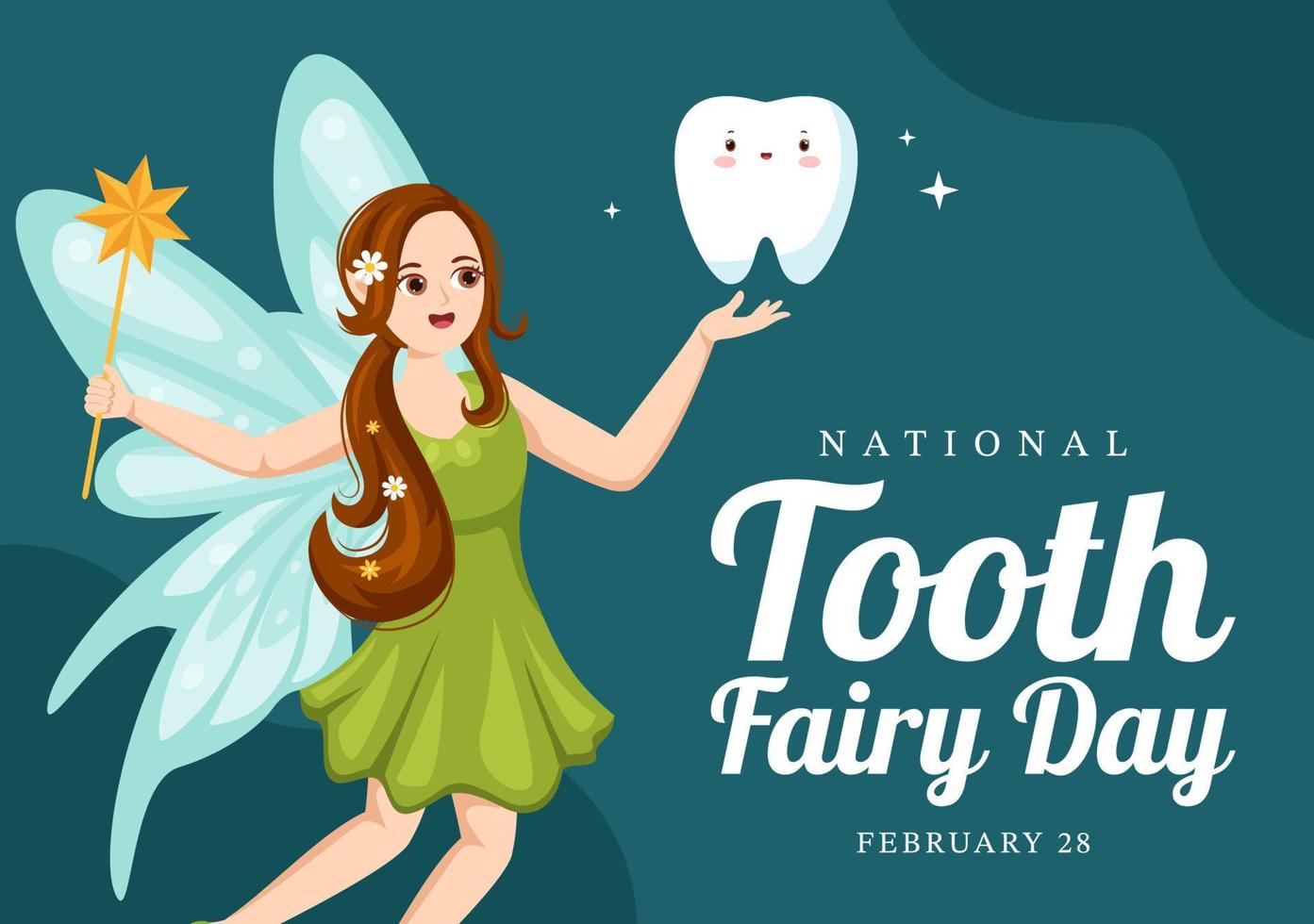 National Tooth Fairy Day with Little Girl to Help Kids for Dental