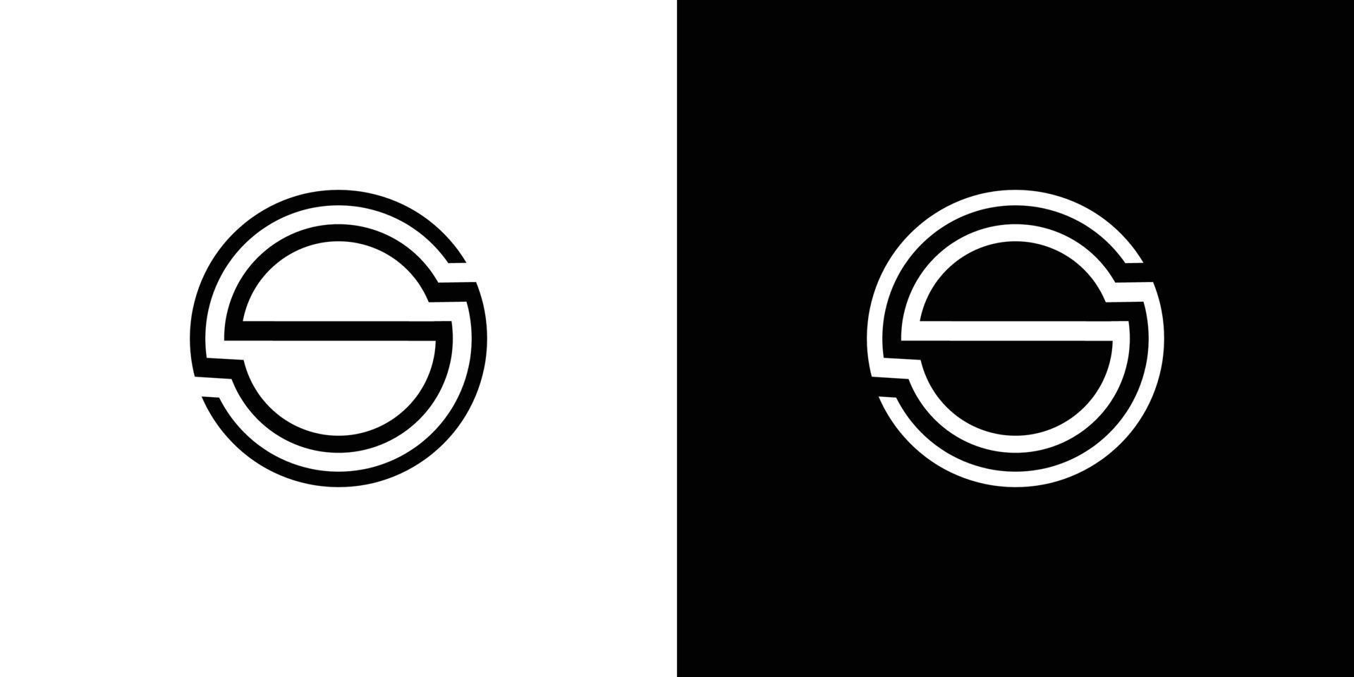 Modern and unique letter S initials logo design vector