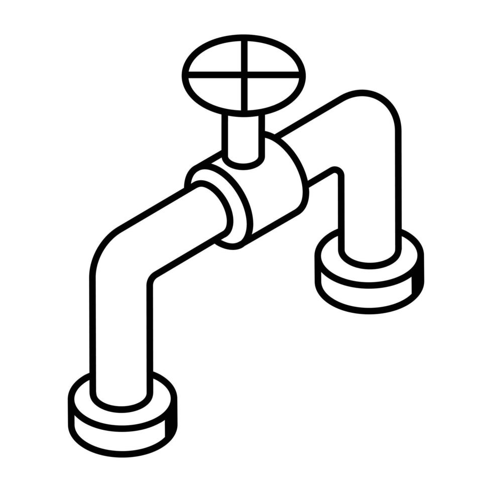 un ícono isométrico editable de la torre de bengalas vector