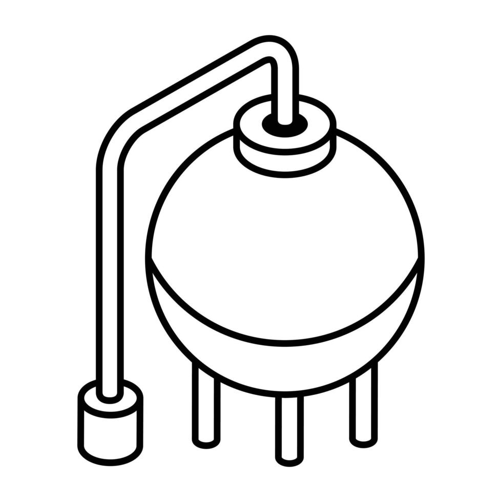 Download isometric line icon of warehouse vector