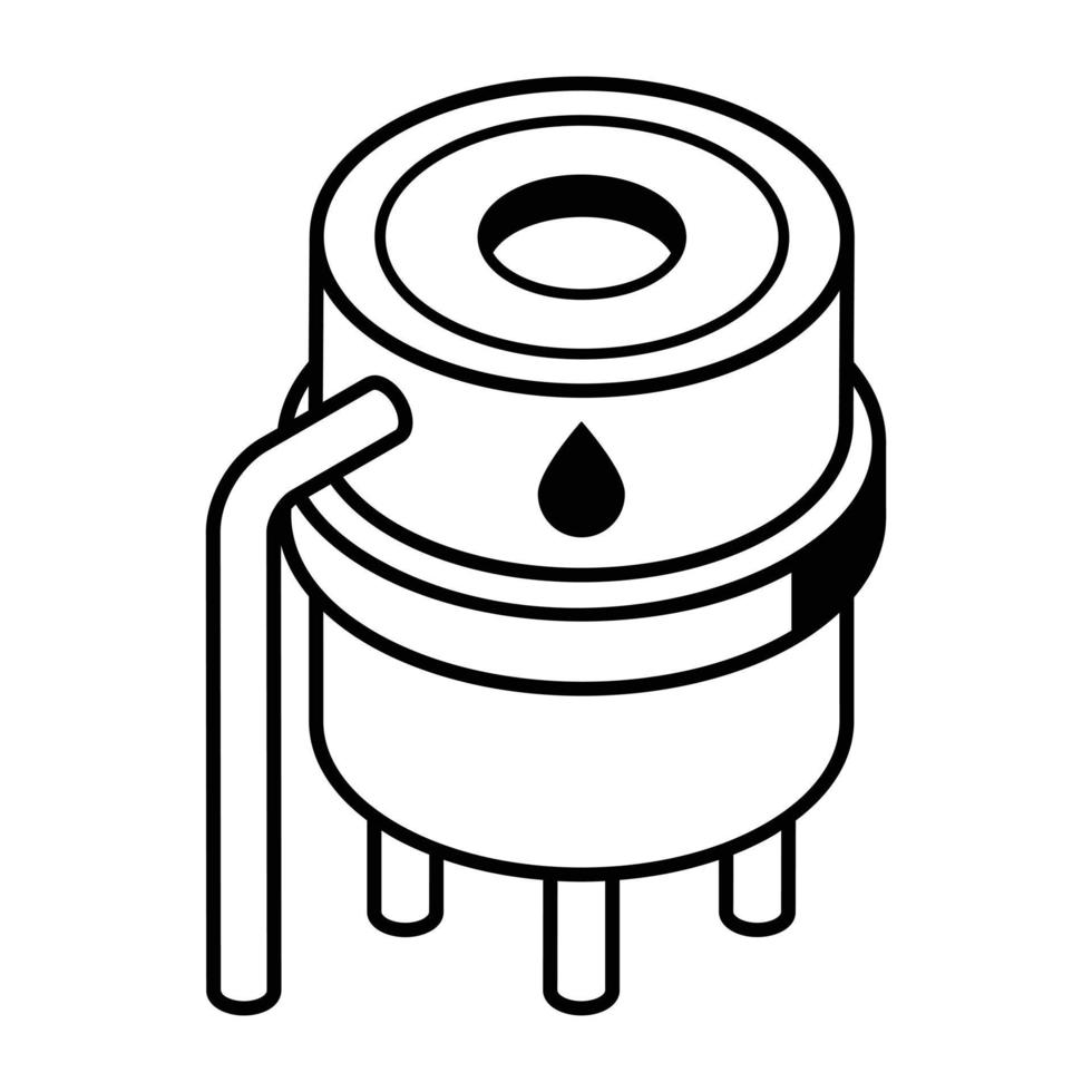 Download isometric line icon of warehouse vector