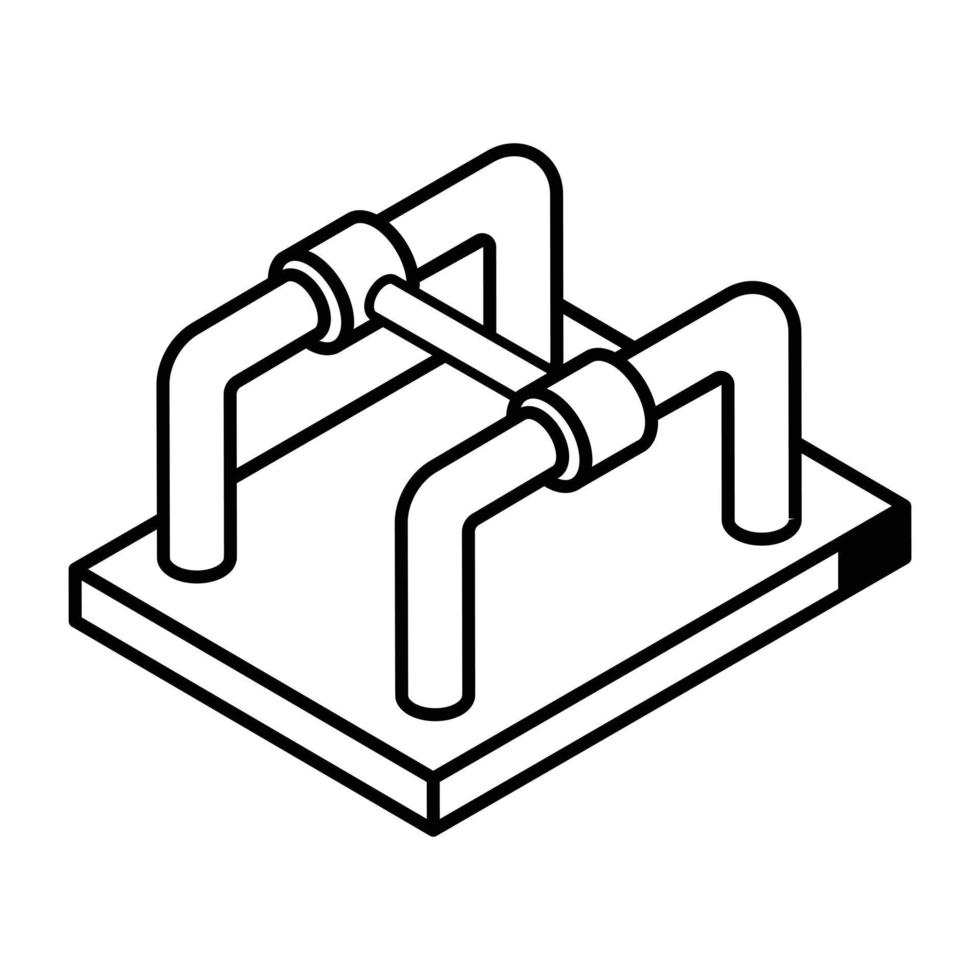 Download isometric line icon of warehouse vector