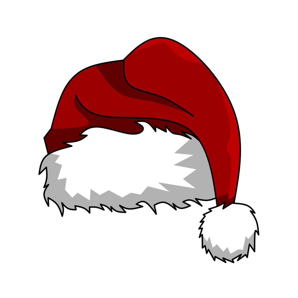 santa hat icon design, red hat santa with elegant concept vector