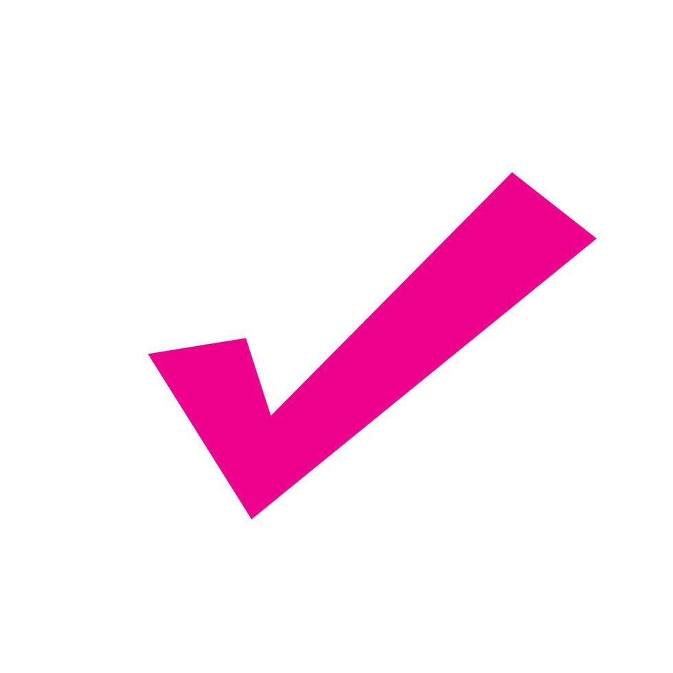 Checkmark icon, raster illustration on white background vector