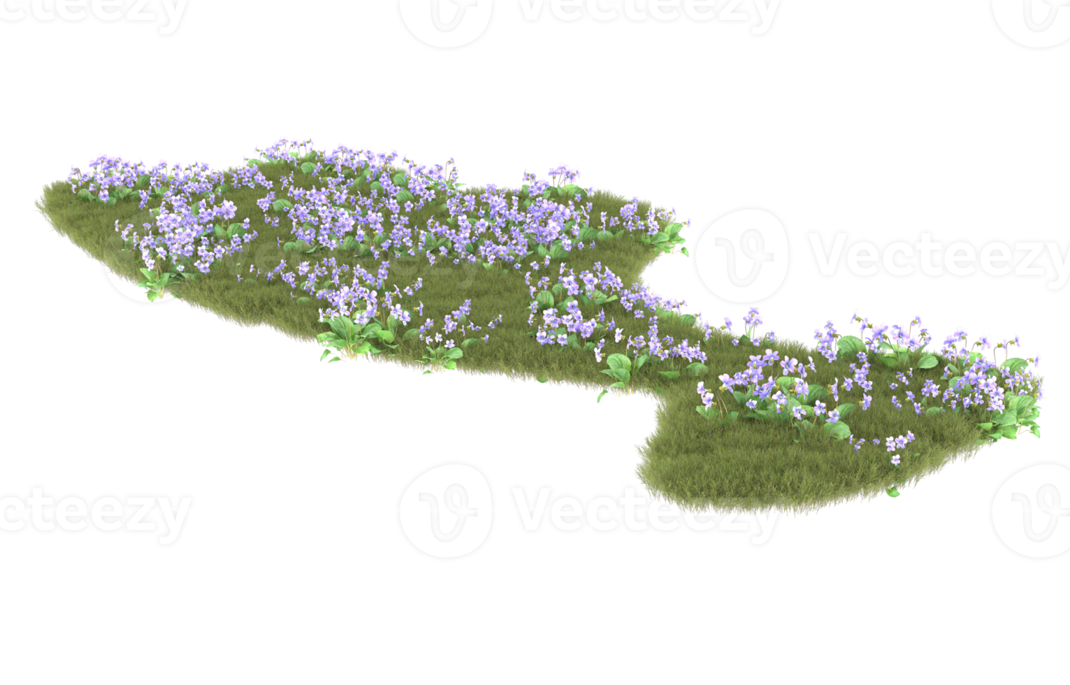 Realistic foliage isolated on transparent background. 3d rendering - illustration png