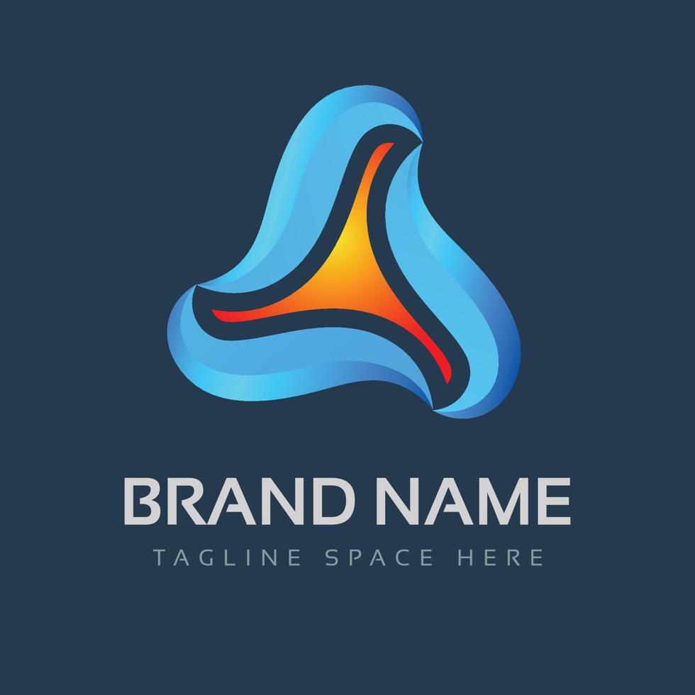 Awesome abstract logo of a triangle or letter logo, this logo is great for various purposes. vector