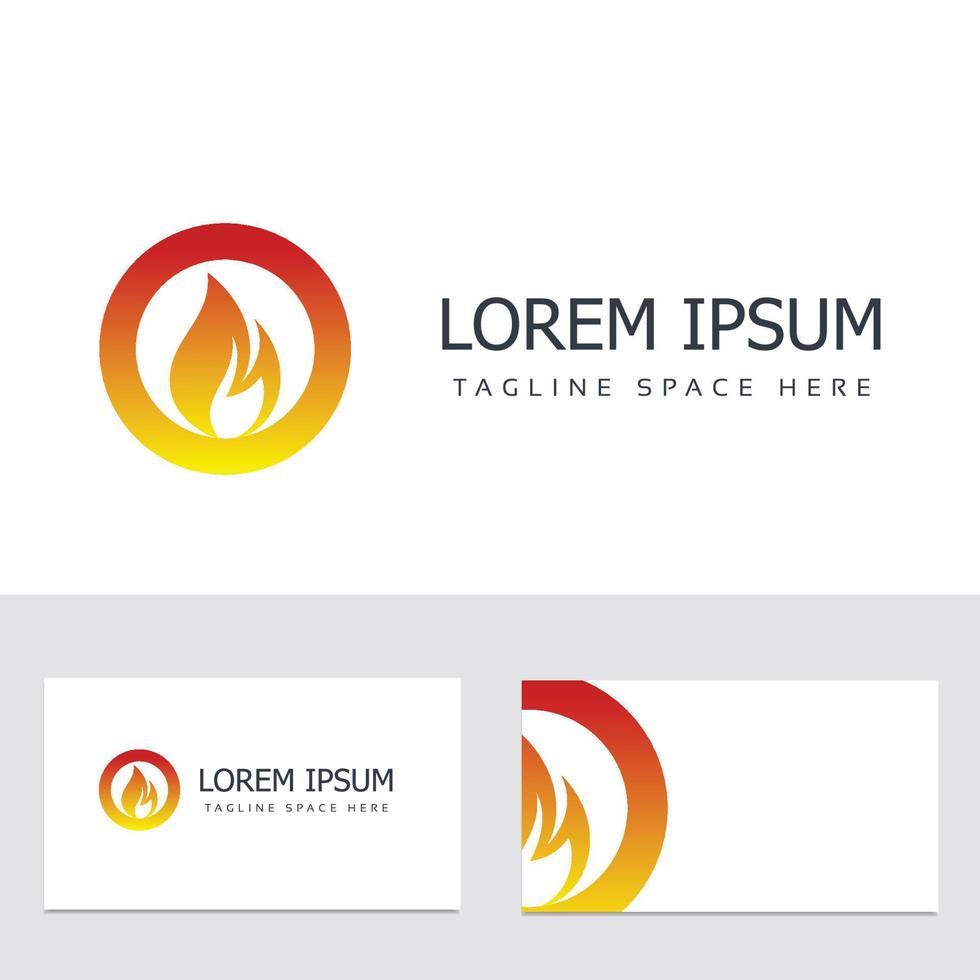 Fire flame sun logo vector illustration design template. rising sun, sunset, flaming logo