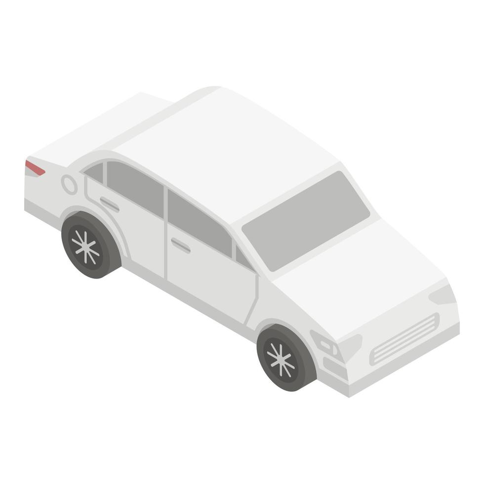 icono de coche sin conductor, estilo isométrico vector