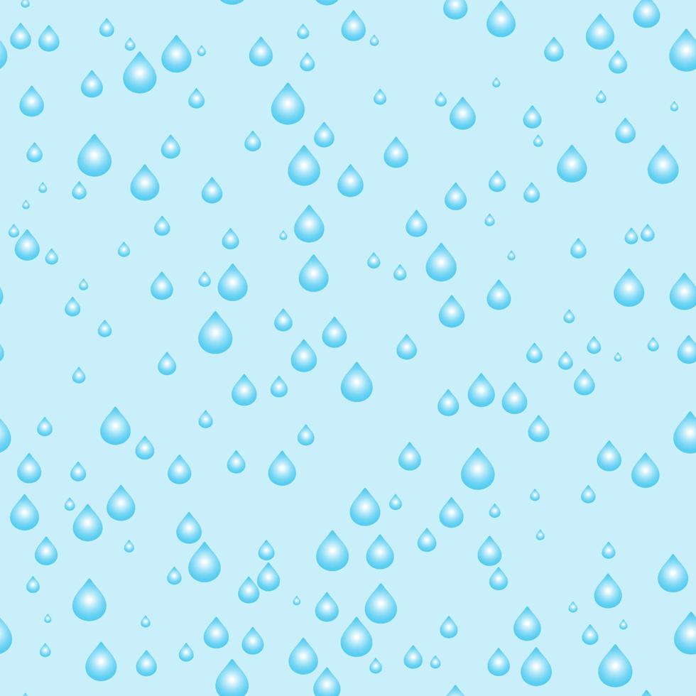 blue water drops, seamless background vector