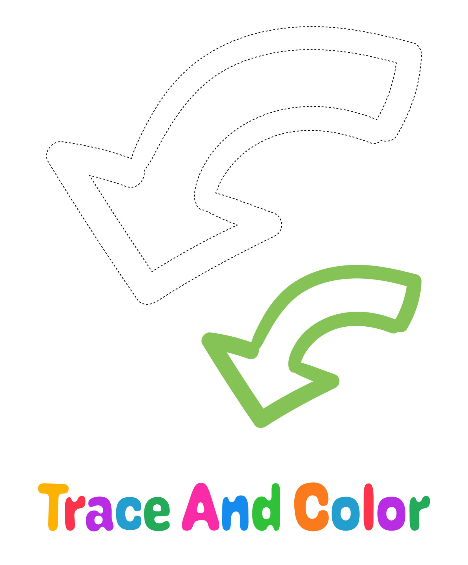 Arrow tracing worksheet for kids 19199313 Vector Art at Vecteezy