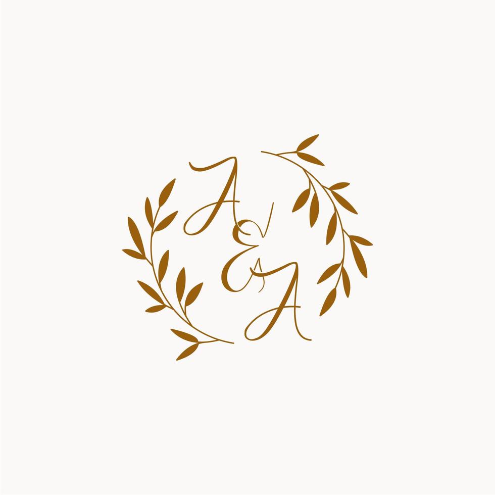 AA initial wedding monogram logo vector