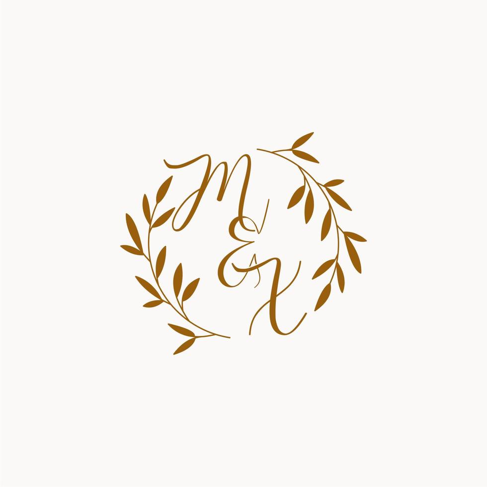 MX initial wedding monogram logo vector