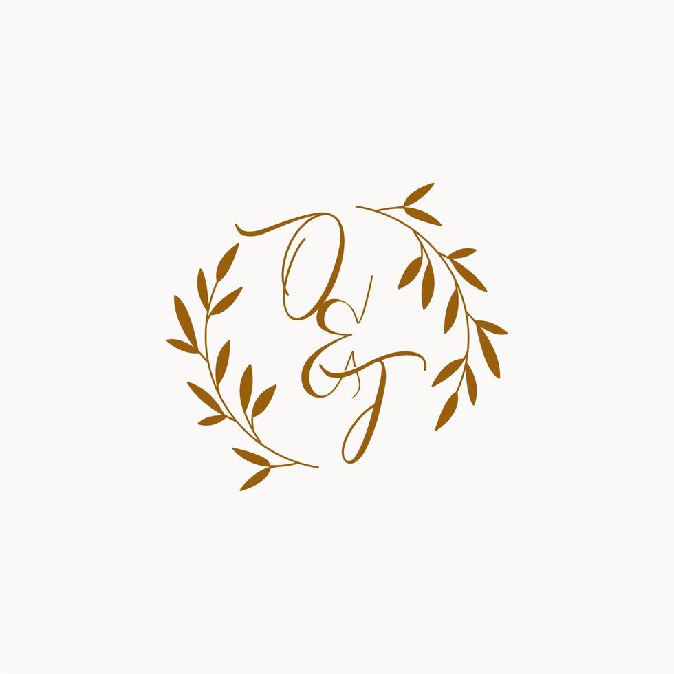 OT initial wedding monogram logo vector