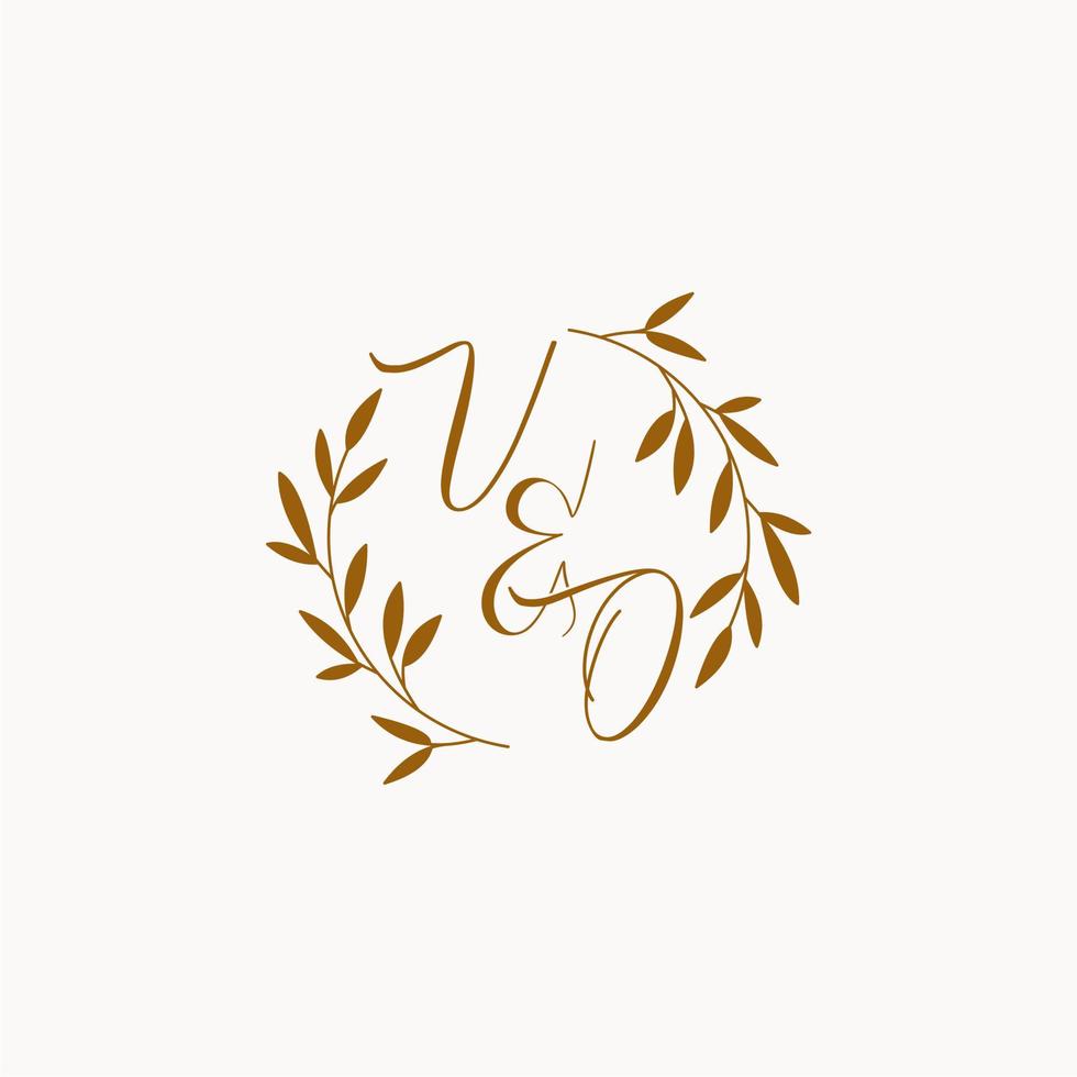 VO initial wedding monogram logo vector