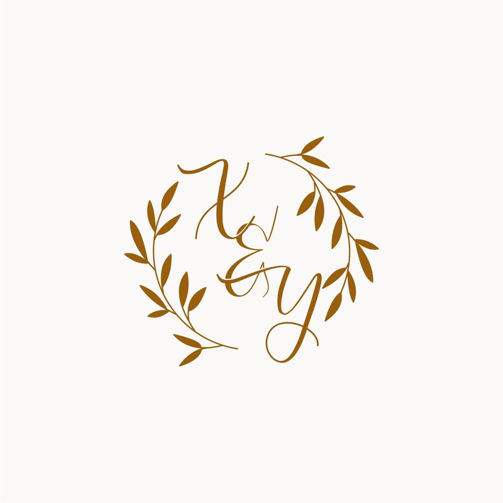 XY initial wedding monogram logo vector