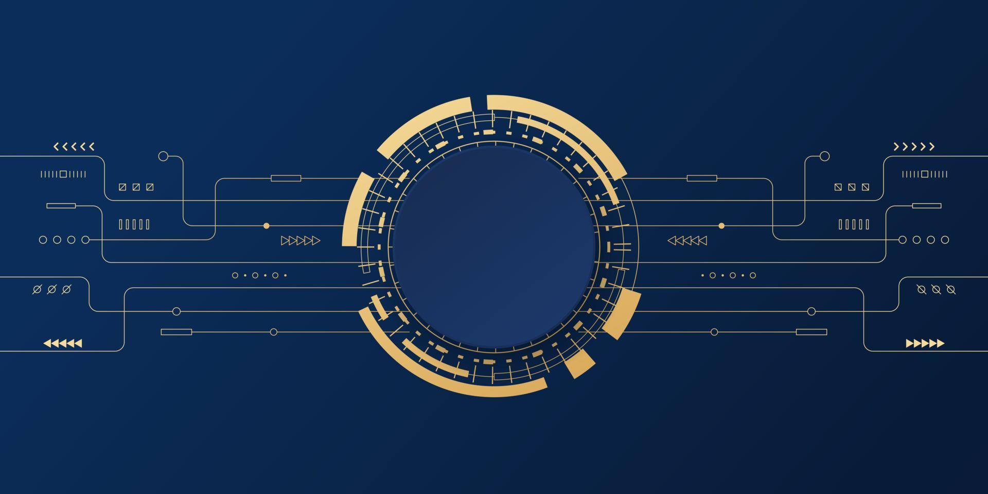 Abstract technology background. Hi tech digital and communication concept. Vector background design with circuit line. Vector illustration.