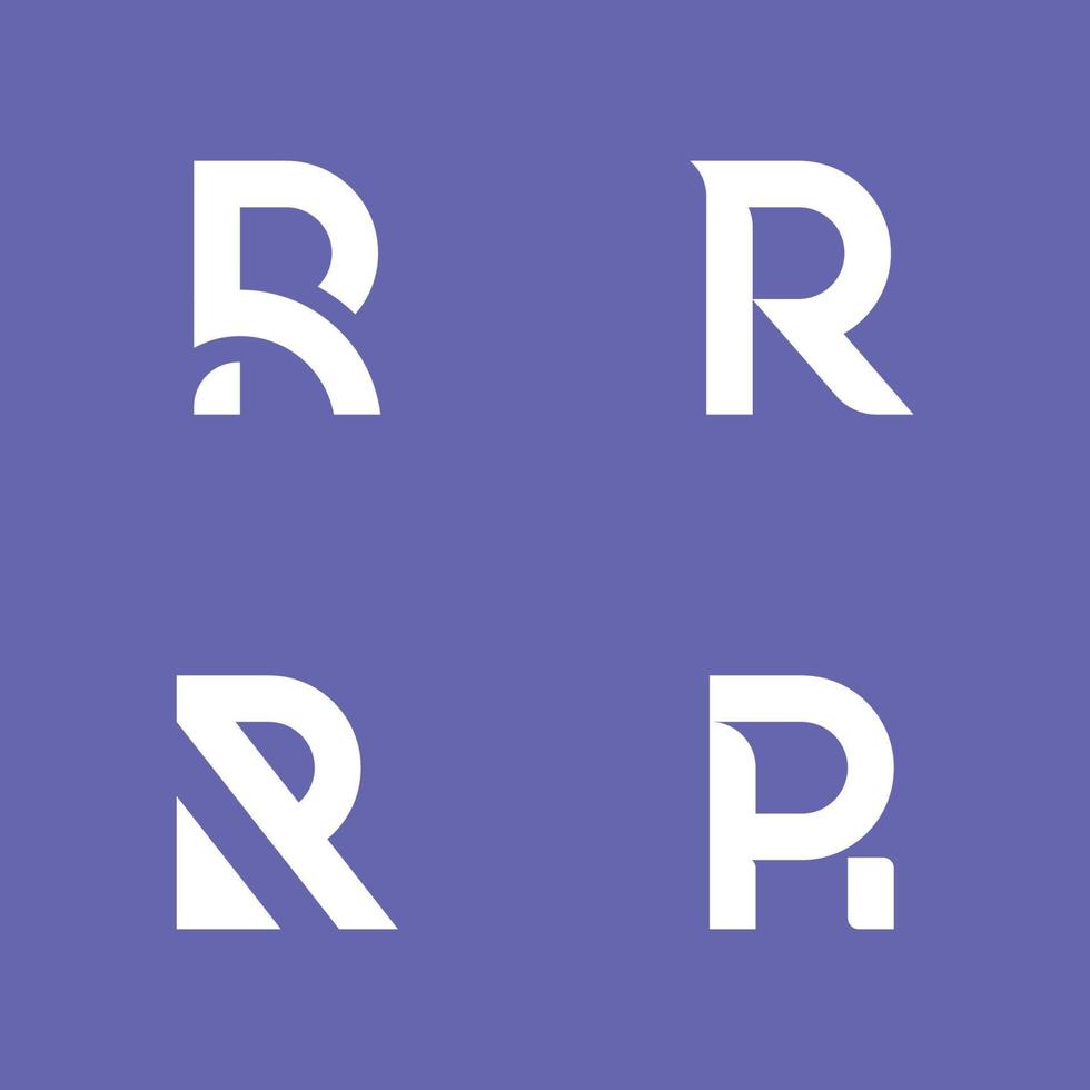 plantilla de logotipo de diseño de logotipo de letra r, símbolo de vector de logotipo creativo r