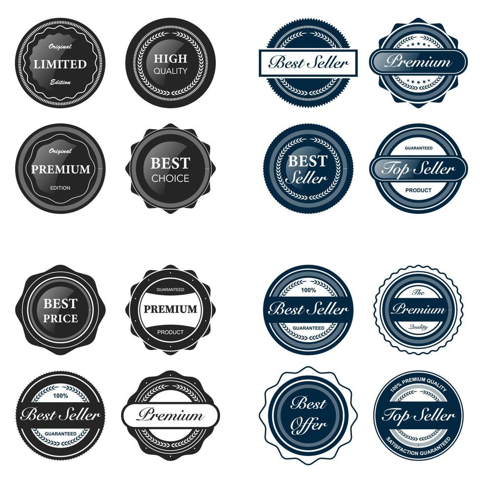 conjunto de insignias retro vintage vector