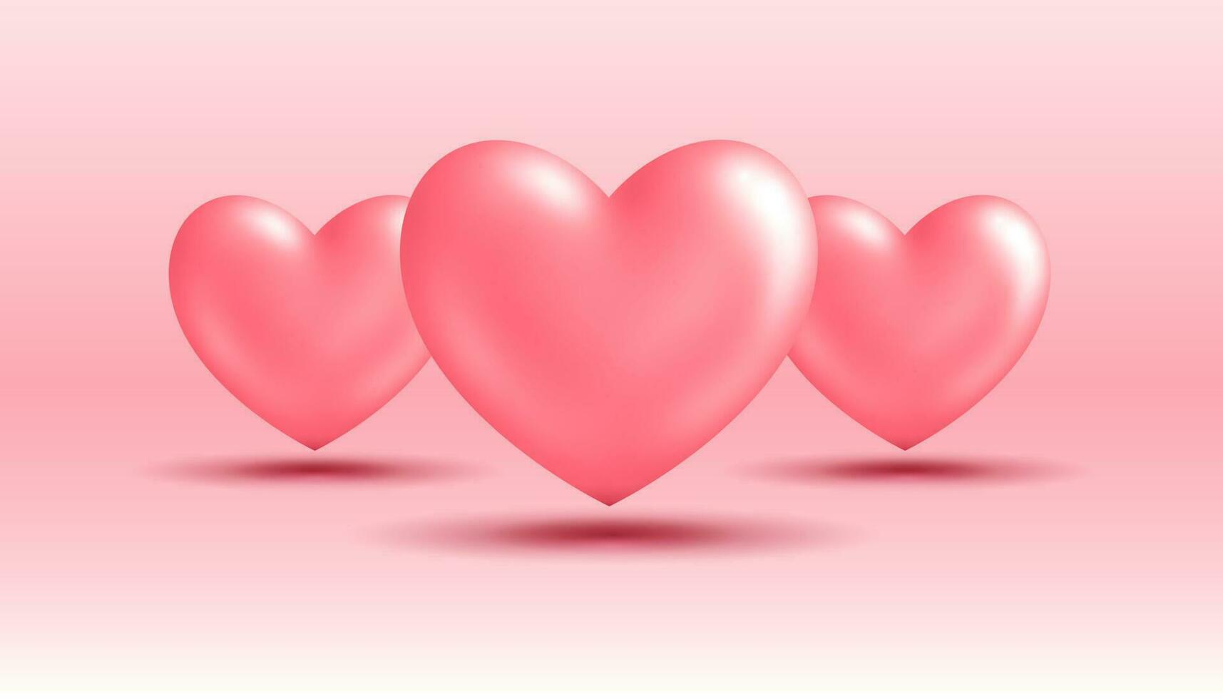 realistic 3d heart shape balloon render style vector