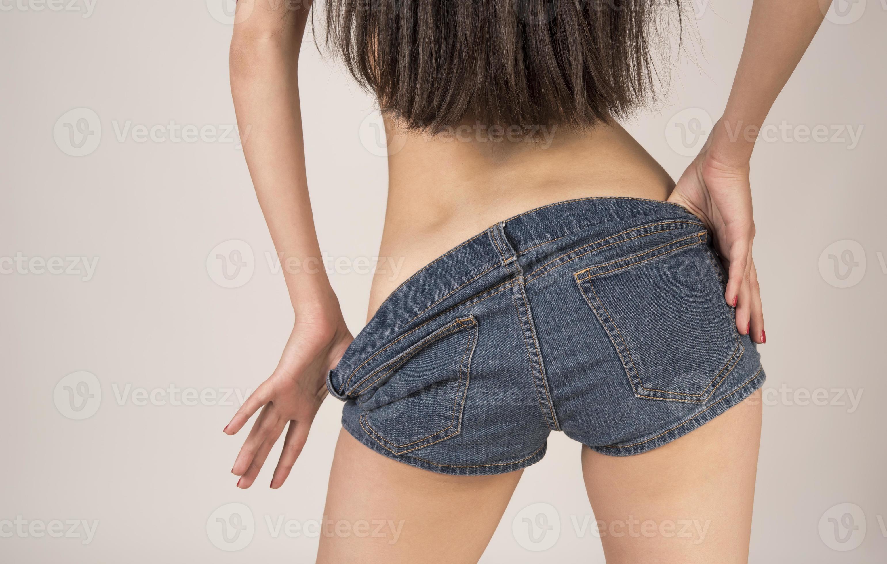 Topmøde gået vanvittigt offentliggøre Sexy woman in fashion blue jeans shorts. Perfect hot booty and erotic  curves hips. Good body shapes whithout cellulite. Sport and diet. 19199564  Stock Photo at Vecteezy