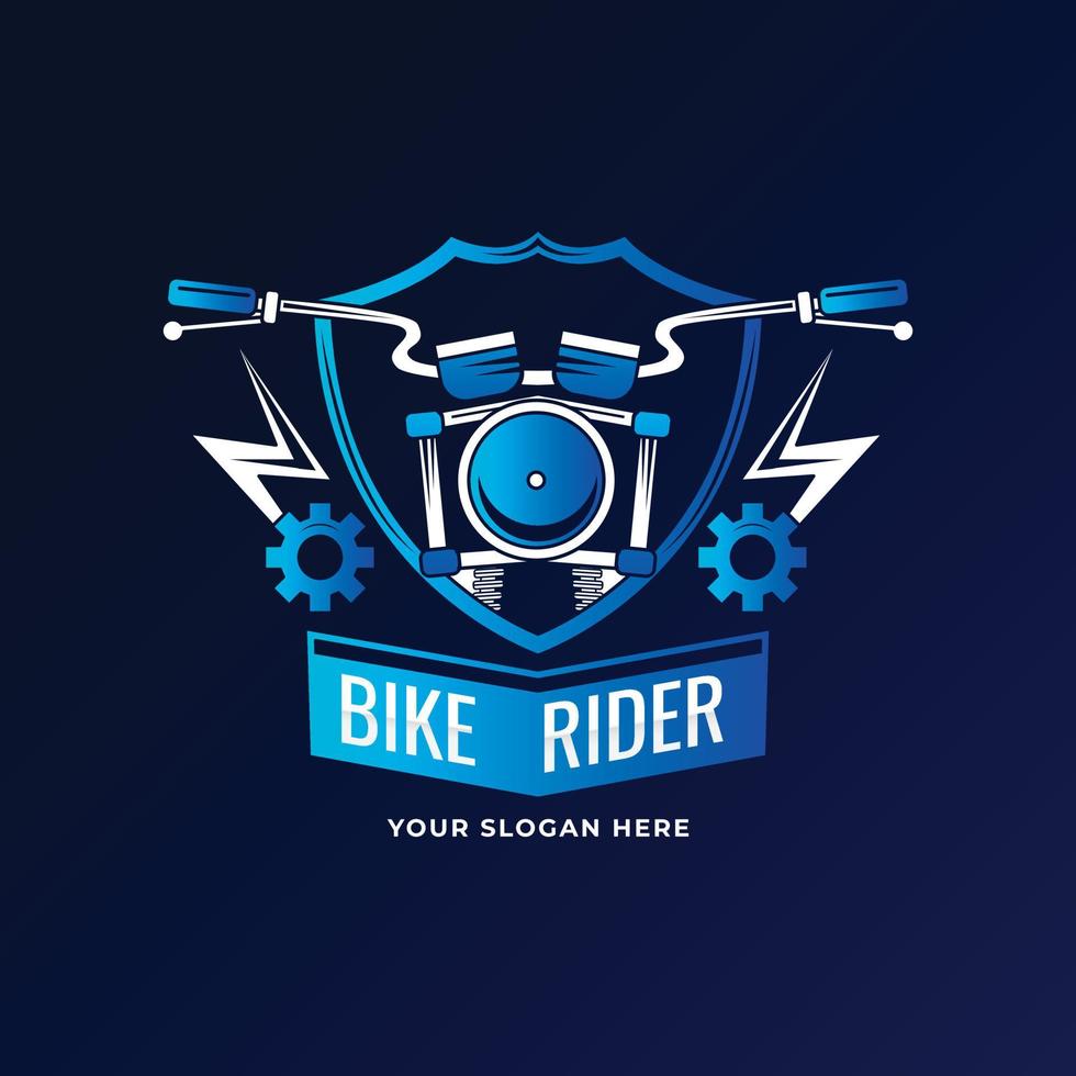 gradient bike logo template design vector