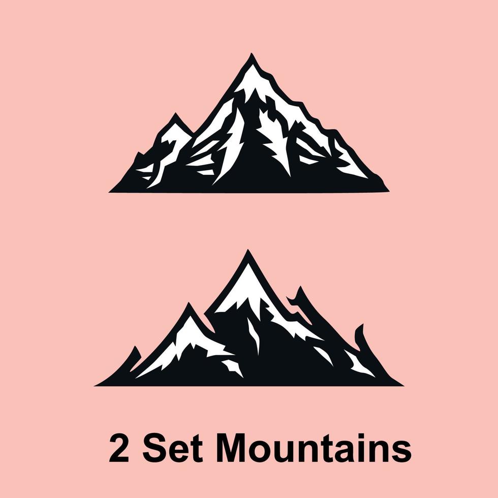 Set of mountains Vector file, Mountain Design.