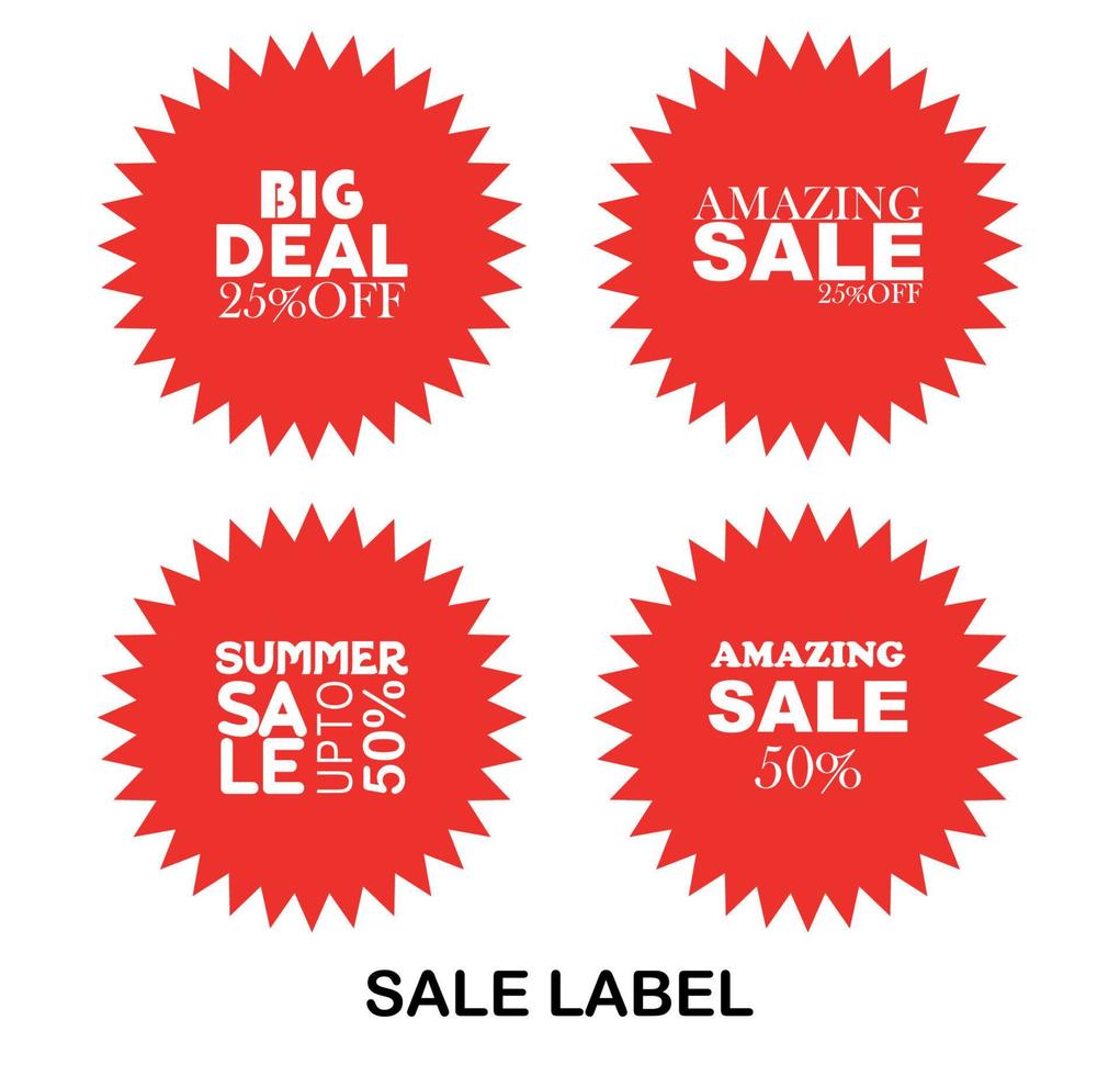 Discount and offer label vector illustration design. Sale discount label vector design.