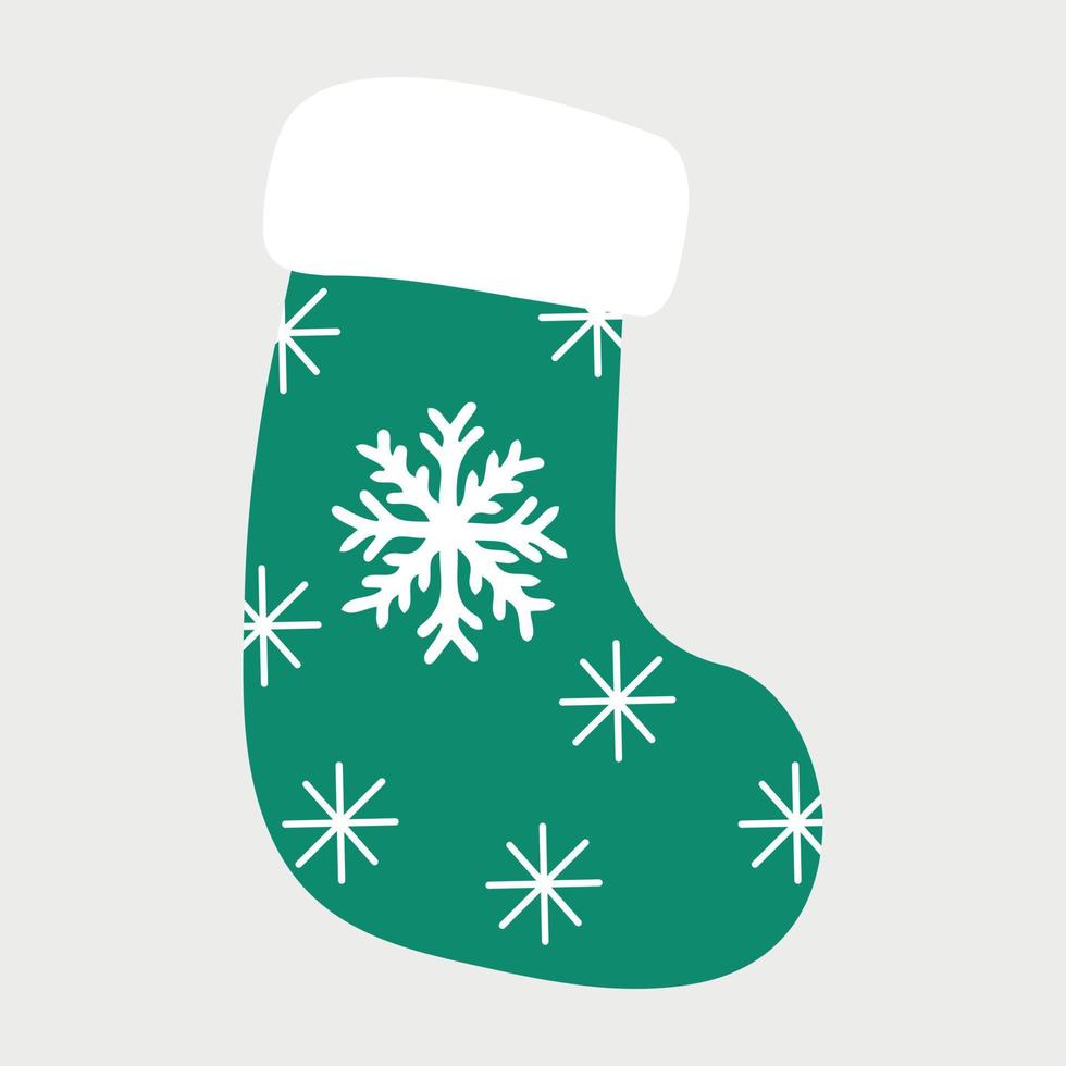 Christmas sock vector background. Vector illustration for greeting cards, posters, stickers and seasonal design.