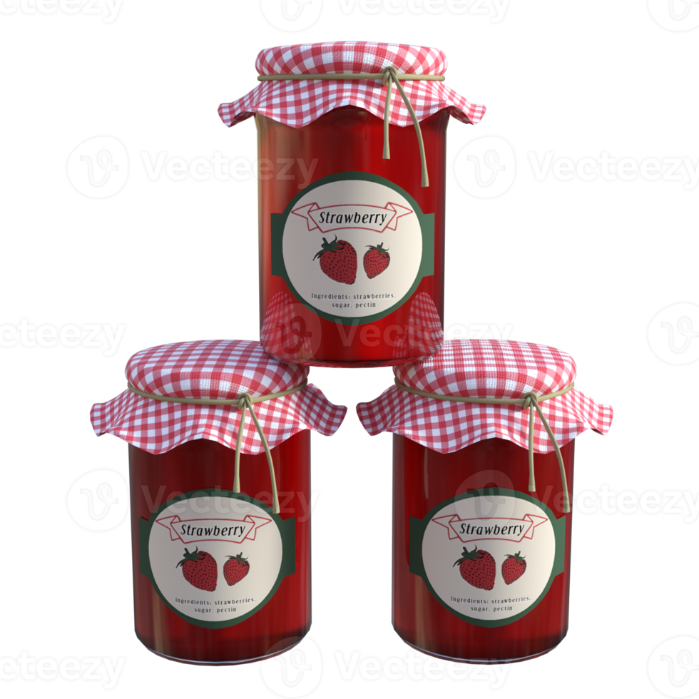 fragola dolce bottiglia 3d interpretazione png