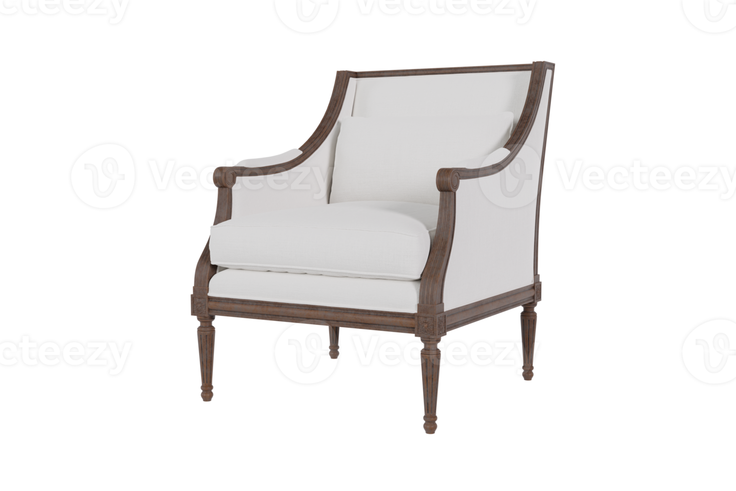 Sofa chair created from a 3D program png