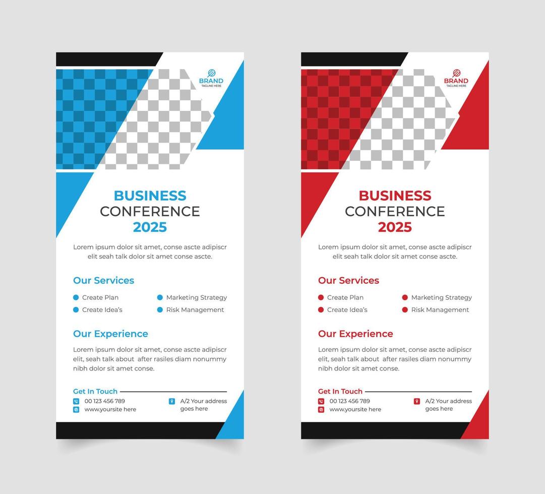 Corporate DL flyer template design vector