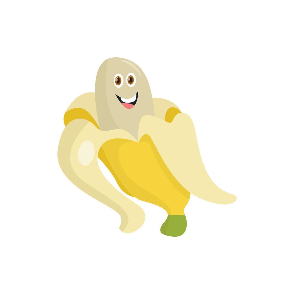 cute banana cartoon character vector