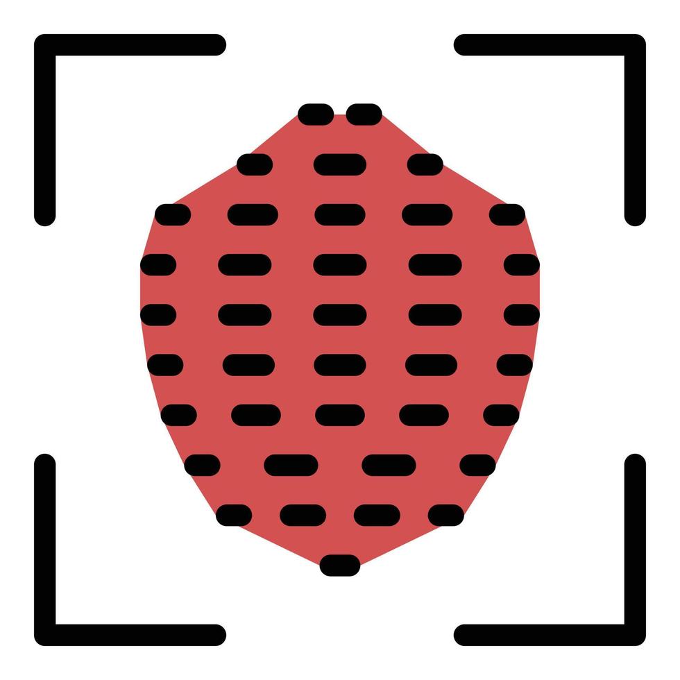 Fingerprint scan icon color outline vector
