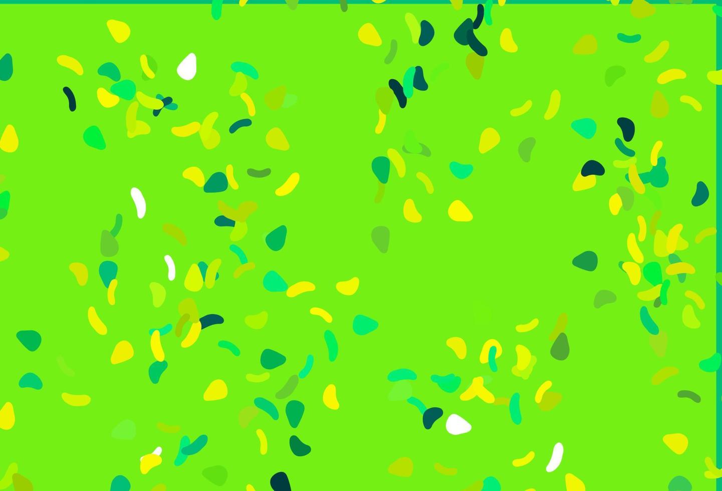 Light Green, Yellow vector pattern with chaotic shapes.
