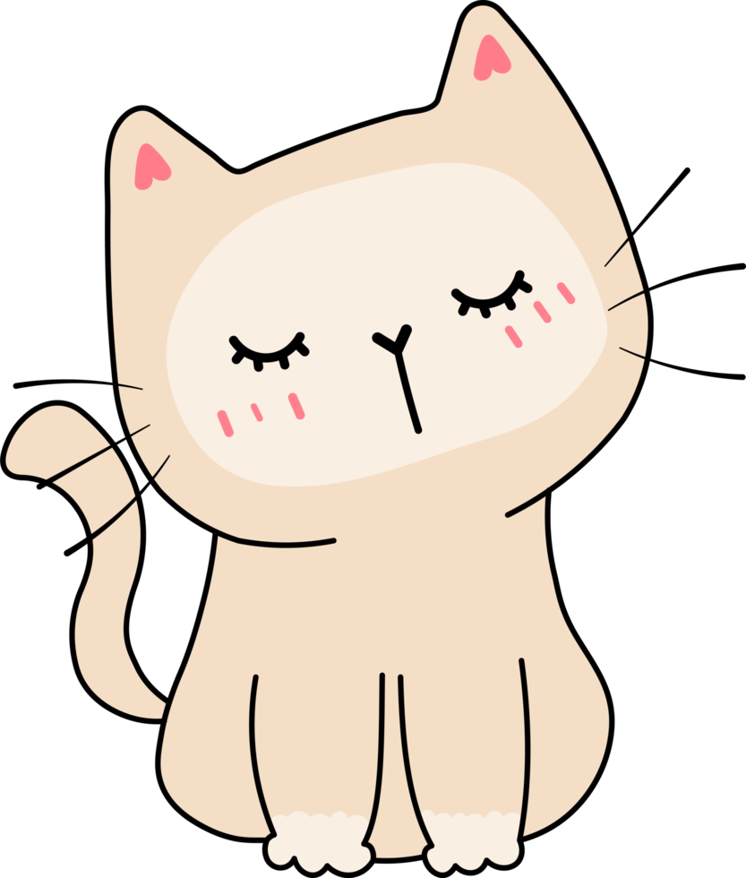 Happy Funny Cute Kitty Fluffy Cat png