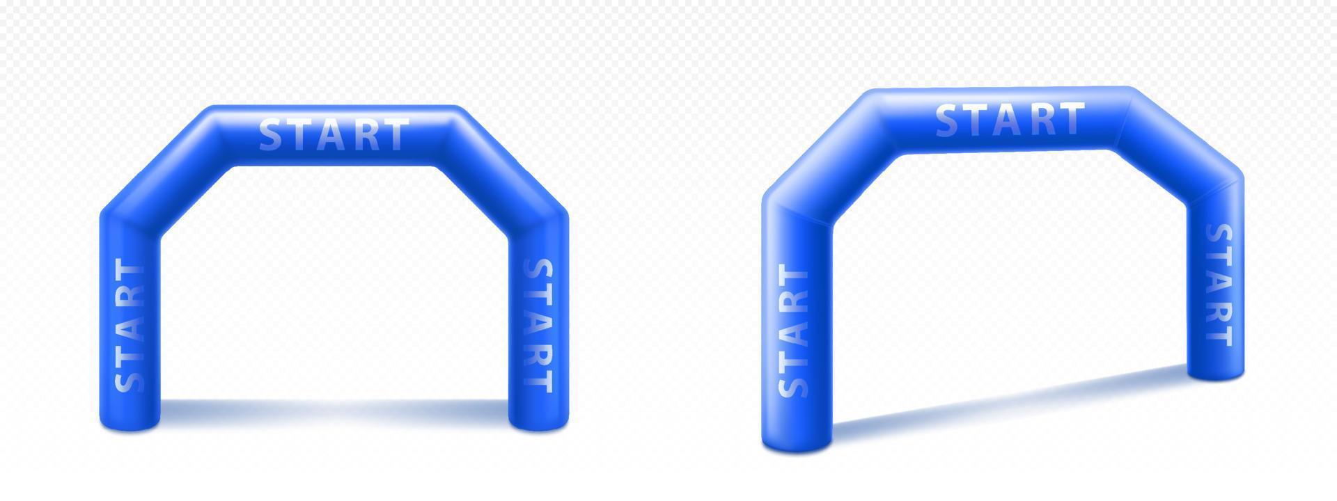 Inflatable arch for advertising, races and events vector