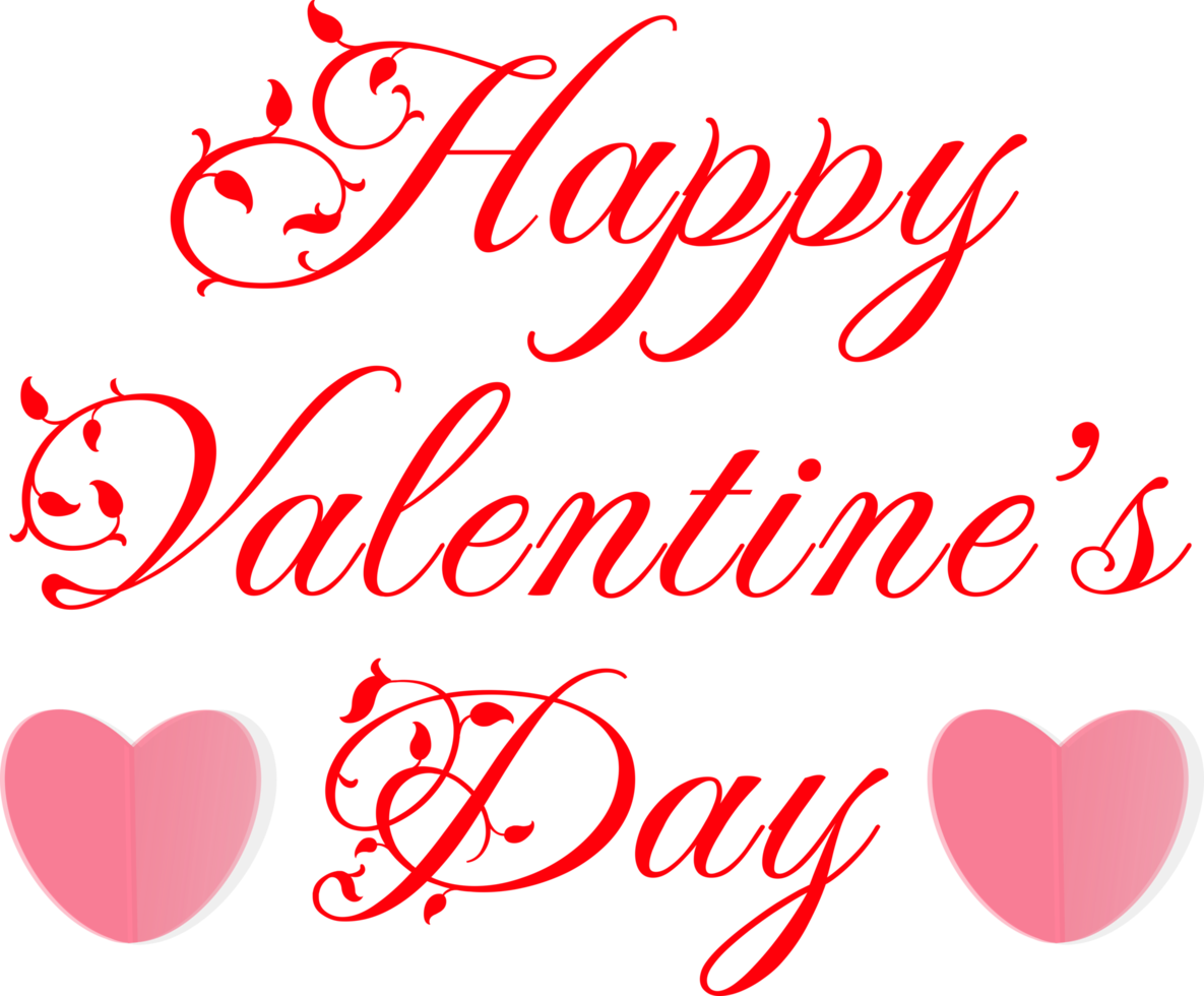 happy valentines day text icon png