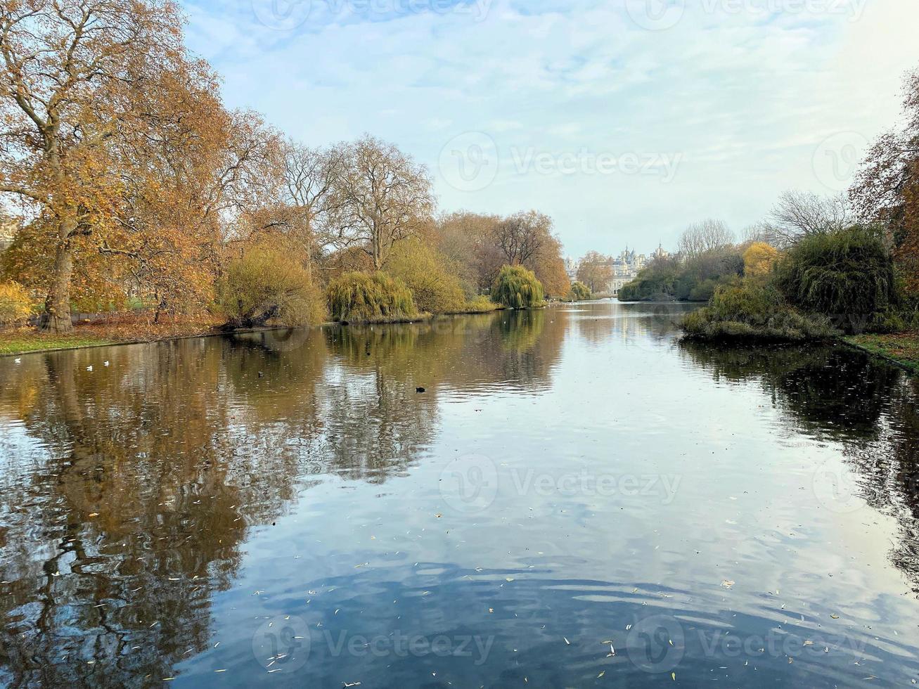 A view of St James Park in London in the Autumn photo