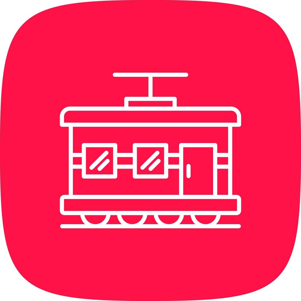 Tram Creative Icon Design vector