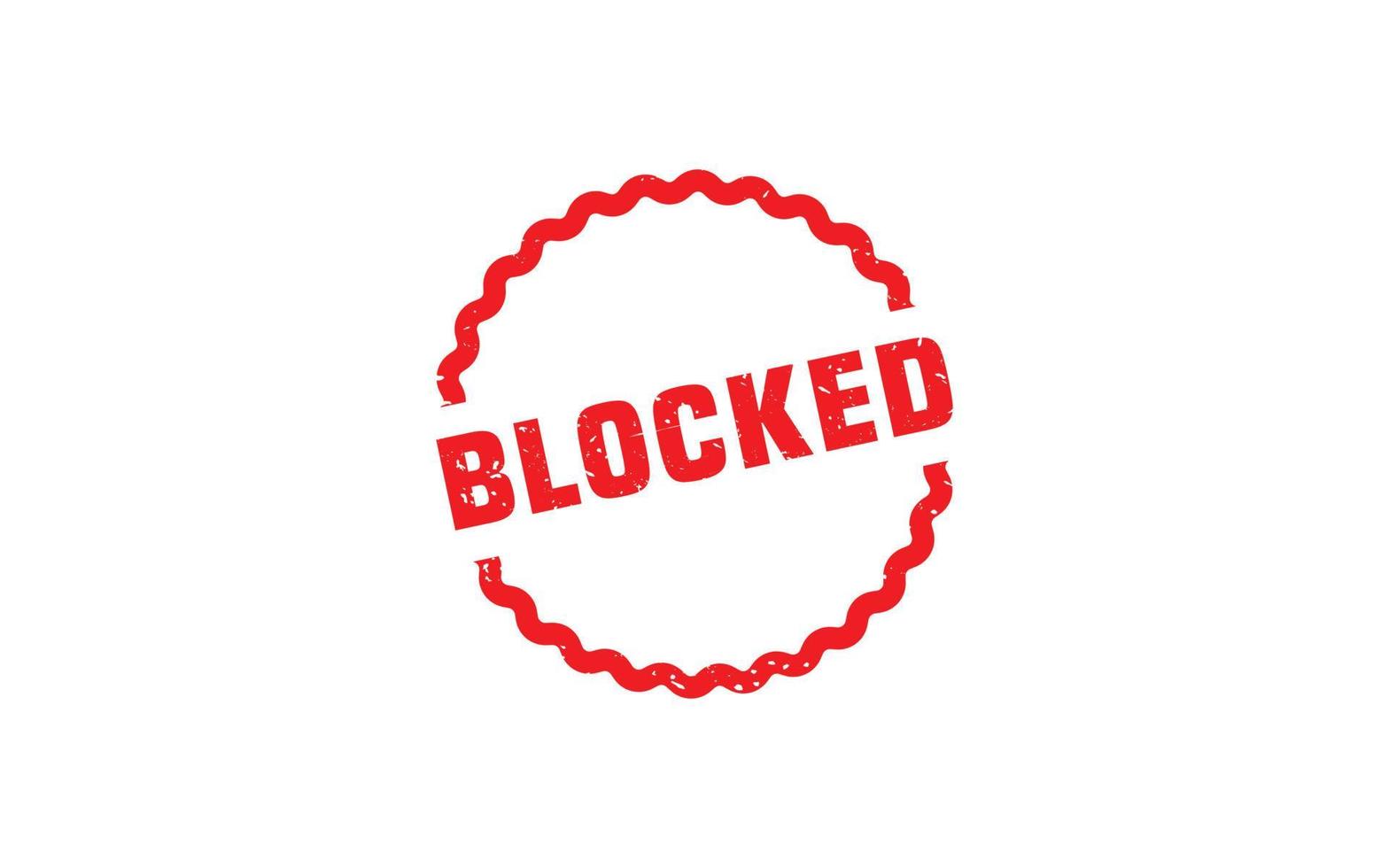 BLOCKED rubber stamp with grunge style on white background 19200409
