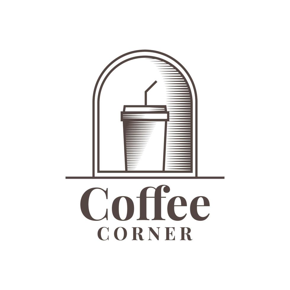 Classic coffee logo illustration template design vector
