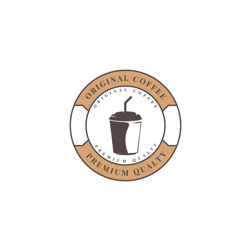 Classic coffee logo illustration template design vector